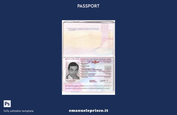 modello di passaporto ceco in stile verificato